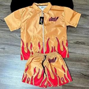 ชุดกางเกงขาสั้น2ชิ้นสำหรับผู้ชายชุดกางเกงขาสั้นเสื้อพิมพ์ลายระบายอากาศได้โลโก้ออกแบบได้ตามต้องการฤดูร้อน - Product Image 1