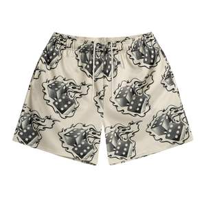 Pantalones cortos de malla ecológicos de patrón sólido MOQ bajo con bolsillos Pantalones cortos de baloncesto de sublimación de llama de gimnasio transpirable de 5 pulgadas - Product Image 3