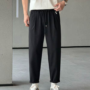 Pantalones Plus Ligeros al por Mayor para Hombre, Casuales, de Cintura Media, Sueltos, Rectos, Transpirables, de Lino, con Cierre de Cremallera, Impermeables - Product Image 1