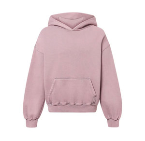 Bleu marine hiver 100% coton pull à capuche unisexe goutte épaule couleur unie personnalisé imprimé broderie Logo sweats à capuche pour homme - Product Image 6