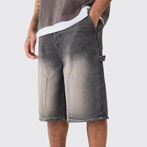 Tendance 2025 hommes Denim Shorts Vintage lavé coupe ample été jean Shorts décontracté Streetwear commandes en gros - Product Image 1