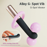 Vibrateur point G 10 modes, masseur incurvé en silicone liquide avec poignée en alliage d'aluminium, rechargeable par USB