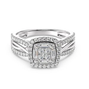 แหวนหมั้นทรงวินเทจแบบ Halo - Product Image 3