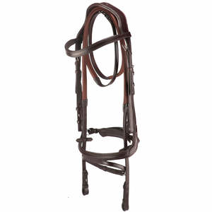 Stanford Anatomique Snaffle Bridle Western Style Cheval En Cuir Headstall avec Rênes Logo Personnalisé Option - Product Image 5
