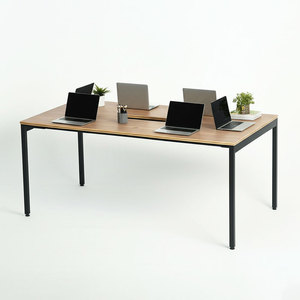 Modern Minimalist Small Meeting <b>Table</b> 160x80cm Melamine-Coated Plywood with Slean HBSL021 Legs for <b>Office</b> or Hotel Use - Product Image 1
