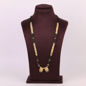 Mangalsutra chapado en oro, joyería tradicional, temporada de bodas, Mangalsutra para mujer, cobre y latón chapado en oro laminado - Product Image 1