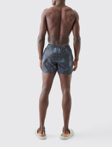 Shorts de Baño Personalizados OEM 2026 con Estampado de Diamantes en Toda la Superficie, Sublimados, 100% Poliéster, Casuales, Antiarrugas, de Secado Rápido - Product Image 2