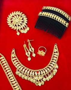 2024 ensemble de bijoux de mode vintage d'inspiration italienne collier en cuivre plaqué or 24 carats directement des états-unis de la France aux Comores Mayotte - Product Image 1