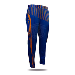 Top Quality Custom New Design Men's Blue Sports Sweatpants With Turquoise Side Stripes Elastic Waist Casual Wear Autumn Style - Product Image 6