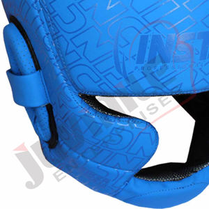 Protège-tête de kickboxing en cuir léger avec logo personnalisé, équipement de sécurité respirant, protection pour les jeunes et les adultes, taekwondo, boxe, sports - Product Image 4