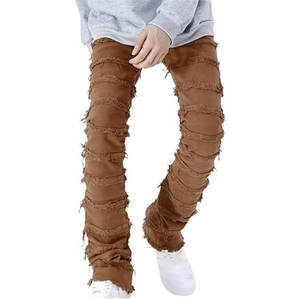 Pantalones de lana apilados informales ligeros de alta calidad con logotipo personalizado para hombre - Product Image 2