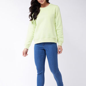 สเวตเชิ้ตคอกลม2025สตรีทแวร์ผ้าฝ้ายแบบเรียบสำหรับฤดูหนาวเสื้อสเวตเชิ้ตคอกลม100% สไตล์ล่าสุดออกแบบตามต้องการ - Product Image 3