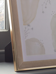 Marco de fotos de cuero y metal de latón AK en Juego de 3 de gran tamaño con acabado multicolor para decoración de interiores de mesa - Product Image 3