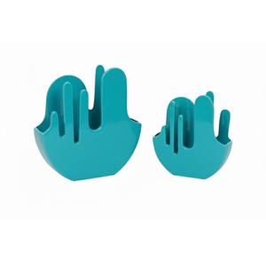 ชุดแจกันดอกไม้โลหะแบบนามธรรมสมัยใหม่ สำหรับตกแต่งภายในหรูหรา รูปทรงมือจับ งานศิลปะเรขาคณิต ทำด้วยมือ สไตล์มินิมอล วางบนโต๊ะ - Product Image 1