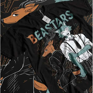 เสื้อยืด Beastars Legoshi ผ้าฝ้าย 100% แบบเรียบและลายพิมพ์ น้ำหนัก 240 กรัม รุ่นเจอร์ซีย์ หมายเลขรุ่นพิมพ์บนเสื้อยืด - Product Image 3