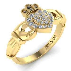 แหวนหมั้นเพชรเม็ดกลมแบบโบราณสำหรับผู้หญิงแหวนแต่งงานแบบ925เงินสเตอร์ลิง - Product Image 3