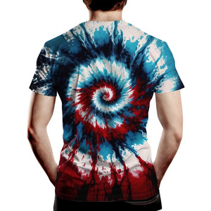 Mejor diseño de los hombres Tie Dye Camiseta 100% algodón hecho Color sólido transpirable peso ligero manga corta Camisetas de los hombres para la venta - Product Image 6