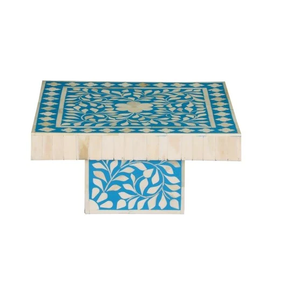 Support à gâteau le plus attrayant en incrustation d'os Support à gâteau en incrustation d'os élégant Prix de gros Vente à chaud Support à gâteau en incrustation d'os de forme carrée - Product Image 1
