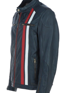 แจ็กเก็ตขี่มอเตอร์ไซค์กันน้ำแฟชั่นใหม่แจ็คเก็ตหนังวัวแท้พร้อมอุปกรณ์ป้องกันผ่านการรับรองจาก CE - Product Image 2