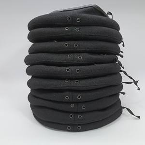 Boinas británicas con banda para el sudor de cuero Boina de lana negra ajustable Logotipo personalizado Hombre Boina de lana unisex bordada ronpex - Product Image 5