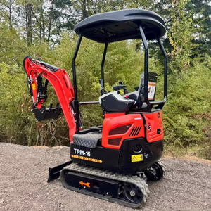 LIVRAISON GRATUITE TPM 16 MINI-EXCAVATRICE 13.5 CV, godet de terrassement de 16 pouces, commandes pilotes, bras oscillant, homologuée EPA CE, avec pouce hydraulique auxiliaire - Product Image 1