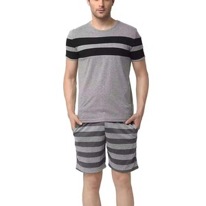 Conjuntos de dos piezas con estampado informal para hombre, transpirables, de secado rápido y algodón elástico, manga corta, OEM personalizado al por mayor - Product Image 4