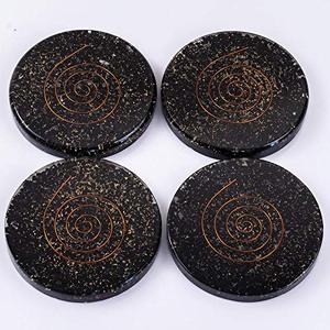 Plaque d'orgonite de puces de tourmaline noire naturelle de qualité AAA + pour une puissante protection EMF et un outil de purification d'énergie en vente - Product Image 1
