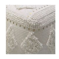 Pouf ottoman imprimé en coton fait main, antistatique, coussin de sol pour mariage, repose-pieds, siège, tabouret de décoration pour salon - Vente chaude