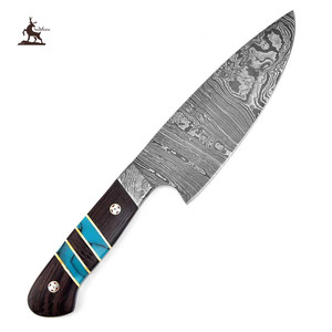 Couteau de Damas Couteau de chasse en acier de Damas Bowie de chasse de Damas - Product Image 3
