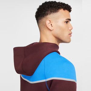 ชุดวอร์มเทคฟลีซสำหรับผู้ชาย ชุดฤดูหนาว รับสกรีนโลโก้ เสื้อฮู้ดซิปแขนยาว ผ้าโพลีเอสเตอร์ 100% ระบายอากาศได้ดี สไตล์สตรีท - Product Image 3