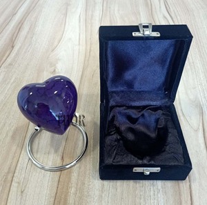 Violet Heart <b>Keepsake</b> Urn Mini Heart Urn for Human Ashes with <b>Box</b> & Display Stand Small Cremation Small Urn for Adults - Product Image 5