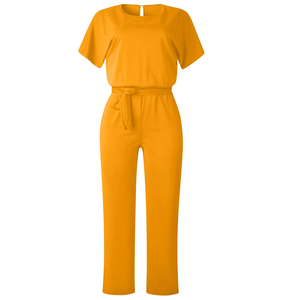 Combinaison pour femme personnalisée, 100% coton imprimé, coupe skinny, manches à volants, longueur maxi, taille haute, respirante, prix direct usine - Product Image 3