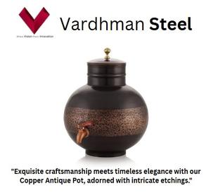 Antique 8L Copper <b>Pot</b> with Hand-etched Design Huge Demand <b>Sale</b> <b>for</b> Decorative <b>Tea</b> <b>Pots</b> & Kettles <b>for</b> Interior Use - Product Image 2