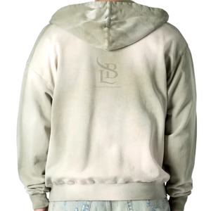 Sweats à capuche surdimensionnés à fermeture éclair 500 g/m² en polaire épaisse Sweats à capuche surdimensionnés Boxy personnalisés Sweat à capuche épais en coton unisexe - Product Image 4