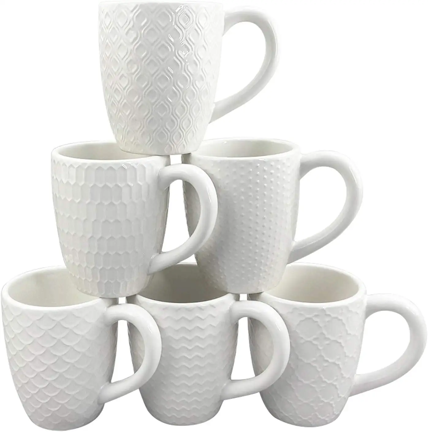 Hot Sale Wholesale Custom 14oz Mug Embossed White Ceramic Coffee Tea Cup