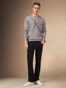 <b>Men's</b> <b>Grey</b> Solid 100% Cotton Regular Fit Full Sleeve Windproof Breathable Pullover <b>Sweatshirt</b> Wholesale for Winter Use Digital - Product Image 6