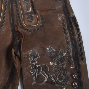 Pantalones cortos de cuero alemán Hombres Bavarian German Lederhosen Ropa nueva Pantalones cortos de cuero de alta calidad Pantalones cortos de cuero para hombres - Product Image 4