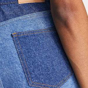 Premium Quality Custom Breathable Straight Leg <b>Denim</b> <b>Trousers</b> in Blue for Women Cheap Price Straight Fit <b>Denim</b> <b>Trousers</b> Women - Product Image 6