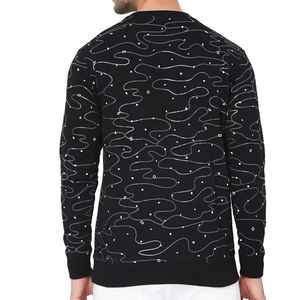 Sudadera de cuello redondo de algodón 100% pesado del fabricante, diseño de gran tamaño para hombres, teñido liso para la temporada de invierno - Product Image 5