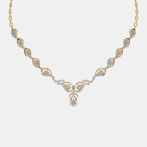 Meilleurs prix sur le collier tendance de diamants moissanite en or jaune 14 carats Collection de bijoux fins en vente - Product Image 1