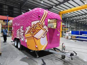 Remorque mobile ORANGE RV Rose Noodle Delicious Mobile Food Trailer Soupe Pizza Hamburger BBQ Food Truck Fashion Food Van Mobile Business - Product Image 2