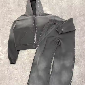 Chándales de Invierno a la Moda, Talla Grande, 100% Algodón, con Pedrería, Unisex, Ligeros, al por Mayor - Product Image 2