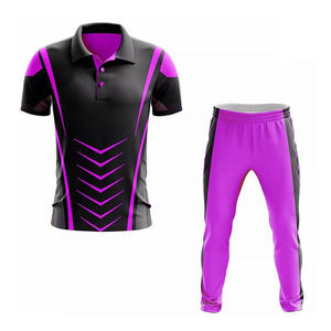 Venta al por mayor de poliéster Spandex multicolor sublimado Cricket Jersey Polo cuello media manga para niños hecho en Pakistán - Product Image 1