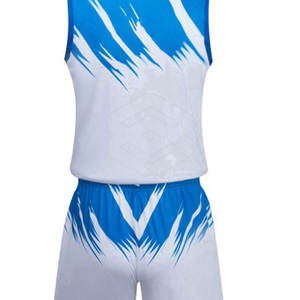 Ensemble de maillots de basket-ball d'été sans manches respirant 100% polyester couleur personnalisée impression par sublimation vente chaude - Product Image 6