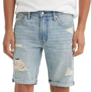 กางเกงขาสั้นผ้ายีนส์ซักได้สำหรับผู้ชายกางเกงขาสั้นผ้ายีนส์แฟชั่นแนวสตรีทสำหรับฤดูร้อน - Product Image 1