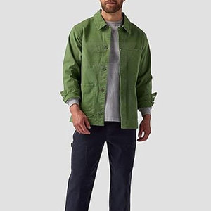 Chaqueta de gamuza de cuero de alta calidad Color marrón Precio al por mayor Cuello redondo Cuello alto Botón cubierto Logotipo frontal de invierno - Product Image 6