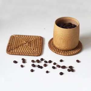 Classic Irregular Shape <b>Wood</b> Eco-Friendly Coasters Drink Cup Coater Table Dish Plate <b>Placemat</b> Set with Private Brand - Product Image 4