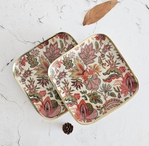 Exclusive Metal Enamel Serving Tray Handcrafted Finish For Home Hotel Restaurant Dining - Product Image 3