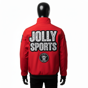 Veste Softshell de haute qualité, tissu coupe-vent rouge, hydrofuge, logo brodé personnalisé, veste Softshell pour homme - Product Image 2