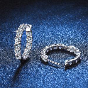 Pendientes de diamantes de moissanita hechos a mano de lujo con brillo suave, perfectos para uso diario, regalo de cumpleaños y celebración para exportación a granel - Product Image 3